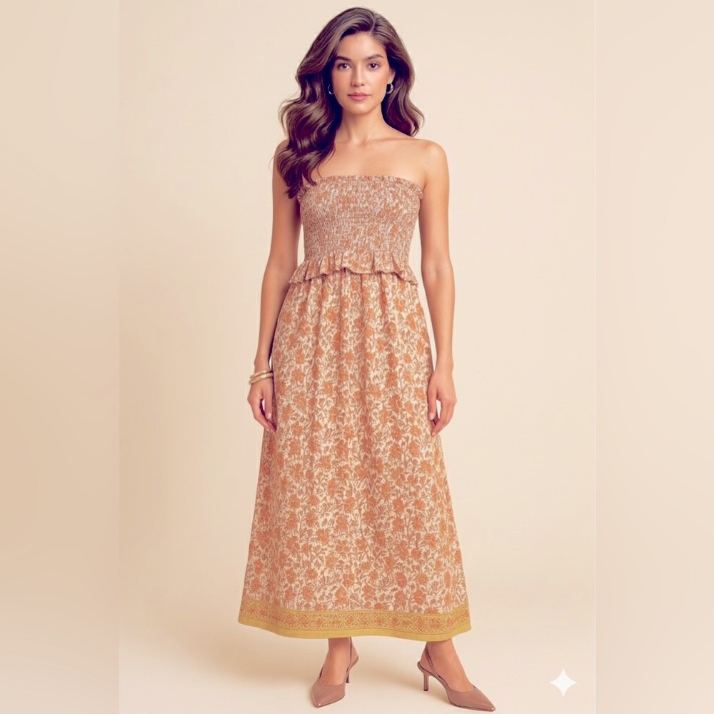J Crew NWT Petite Ravenna Dress in Sunset Rose Block Print Ramie Size Petite XXS